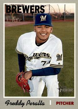 #229 Freddy Peralta - Milwaukee Brewers - 2019 Topps Heritage Baseball