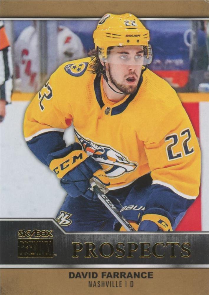 #PP-22 David Farrance - Nashville Predators - 2021-22 SkyBox Metal Universe - Skybox Premium Prospects Hockey