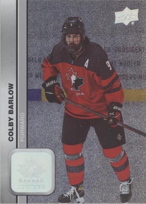 #22 Colby Barlow - Canada - 2023 Upper Deck Team Canada Juniors - Patterned Foilboard Hockey