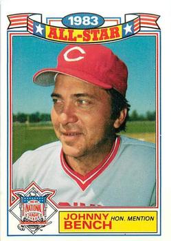 #22 Johnny Bench - Cincinnati Reds - 1984 Topps - Glossy All-Stars Baseball