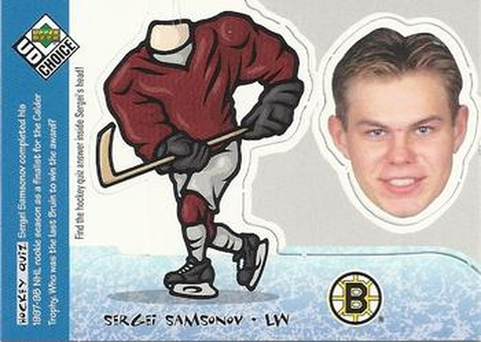 #BH22 Sergei Samsonov - Boston Bruins - 1998-99 UD Choice - Bobbing Head Hockey