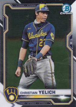 #22 Christian Yelich - Milwaukee Brewers - 2021 Bowman Chrome Baseball