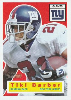 #22 Tiki Barber - New York Giants - 2001 Topps Heritage Football