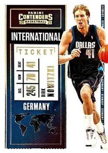 #22 Dirk Nowitzki - Dallas Mavericks - 2020-21 Panini Contenders - International Ticket Basketball