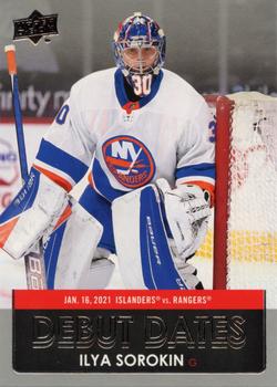 #DD-22 Ilya Sorokin - New York Islanders - 2021-22 Upper Deck - Debut Dates Hockey