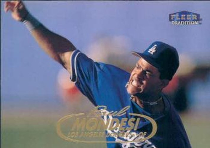 #22 Raul Mondesi - Los Angeles Dodgers - 1998 Fleer Tradition Baseball
