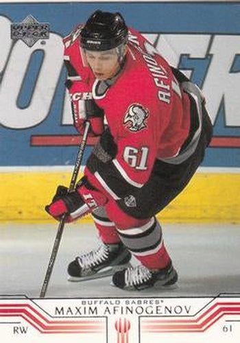 #22 Maxim Afinogenov - Buffalo Sabres - 2001-02 Upper Deck Hockey