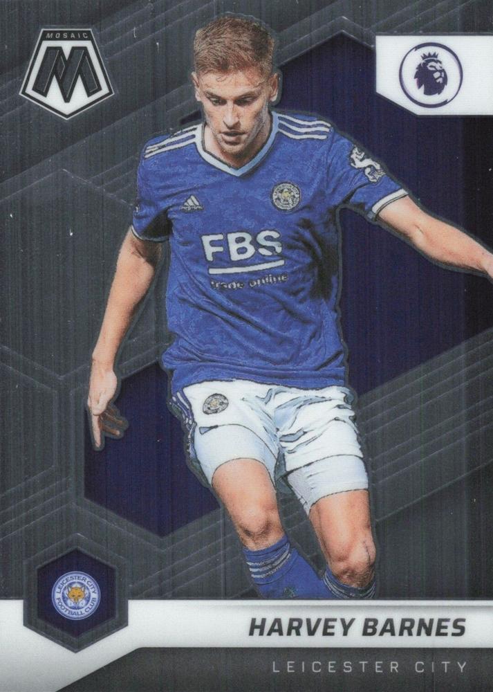 #22 Harvey Barnes - Leicester City - 2021-22 Panini Mosaic Premier League Soccer