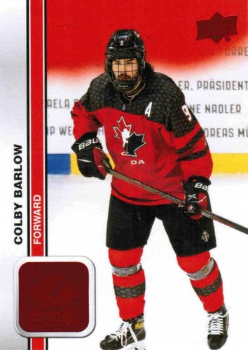 #22 Colby Barlow - Canada - 2023 Upper Deck Team Canada Juniors - Red Foil Hockey