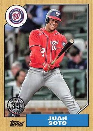 #87TBU-22 Juan Soto - Washington Nationals - 2022 Topps Update - 1987 Topps Baseball 35th Anniversary Baseball