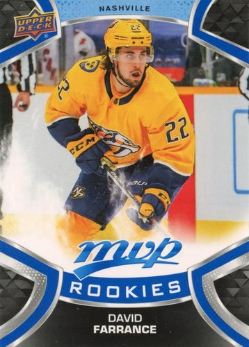 #230 David Farrance - Nashville Predators - 2021-22 Upper Deck MVP - Blue Hockey
