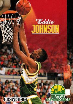 #230 Eddie Johnson - Seattle SuperSonics - 1992-93 SkyBox Basketball