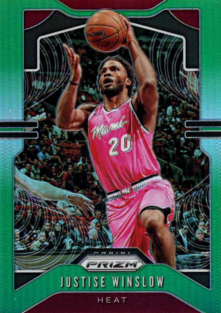 #230 Justise Winslow - Miami Heat - 2019-20 Panini Prizm - Prizms Green Basketball