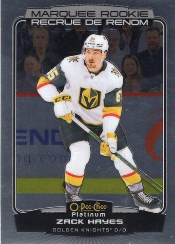 #230 Zack Hayes - Vegas Golden Knights - 2022-23 O-Pee-Chee Platinum Hockey