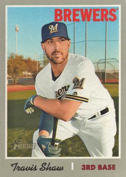 #231 Travis Shaw - Milwaukee Brewers - 2019 Topps Heritage Baseball