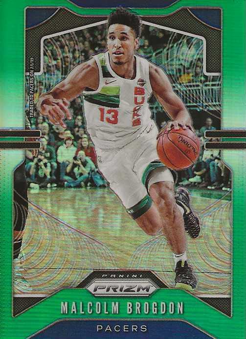 #232 Malcolm Brogdon - Indiana Pacers - 2019-20 Panini Prizm - Prizms Green Basketball