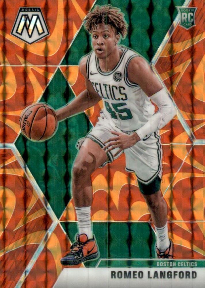 #233 Romeo Langford - Boston Celtics - 2019-20 Panini Mosaic - Reactive Orange Basketball