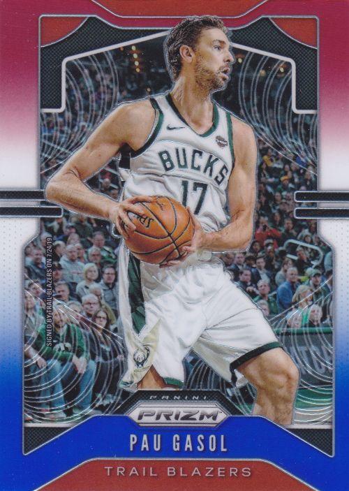 #233 Pau Gasol - Portland Trail Blazers - 2019-20 Panini Prizm - Prizms Red White and Blue Basketball