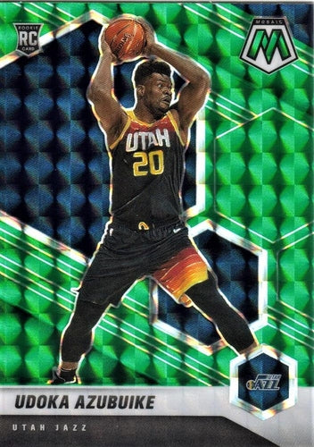 #234 Udoka Azubuike - Utah Jazz - 2020-21 Panini Mosaic - Mosaic Green Basketball