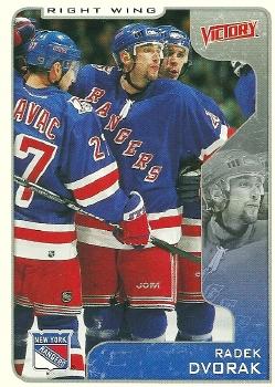 #235 Radek Dvorak - New York Rangers - 2001-02 Upper Deck Victory Hockey