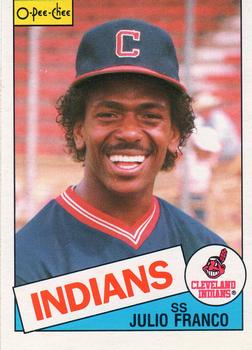 #237 Julio Franco - Cleveland Indians - 1985 O-Pee-Chee Baseball