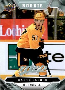 #237 Dante Fabbro - Nashville Predators - 2019-20 Upper Deck MVP Hockey