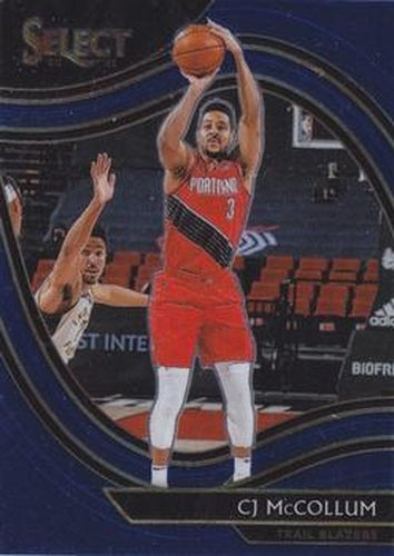 #238 CJ McCollum - Portland Trail Blazers - 2020-21 Panini Select - Blue Basketball