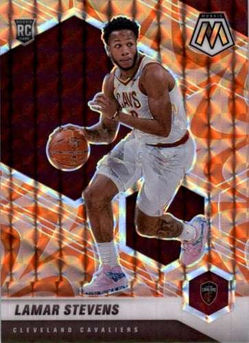 #238 Lamar Stevens - Cleveland Cavaliers - 2020-21 Panini Mosaic - Mosaic Reactive Orange Basketball