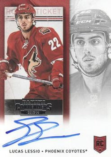 #238a Lucas Lessio - Phoenix Coyotes - 2013-14 Panini Contenders Hockey