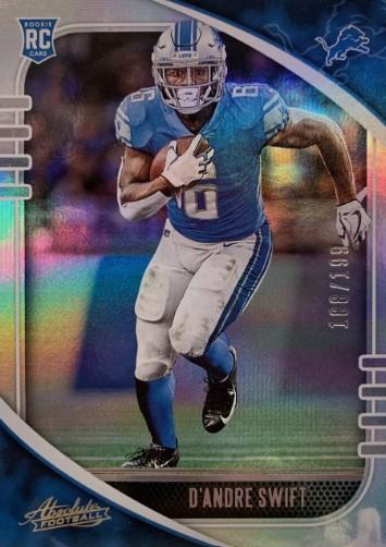 #124 D'Andre Swift - Detroit Lions - 2020 Panini Absolute Football