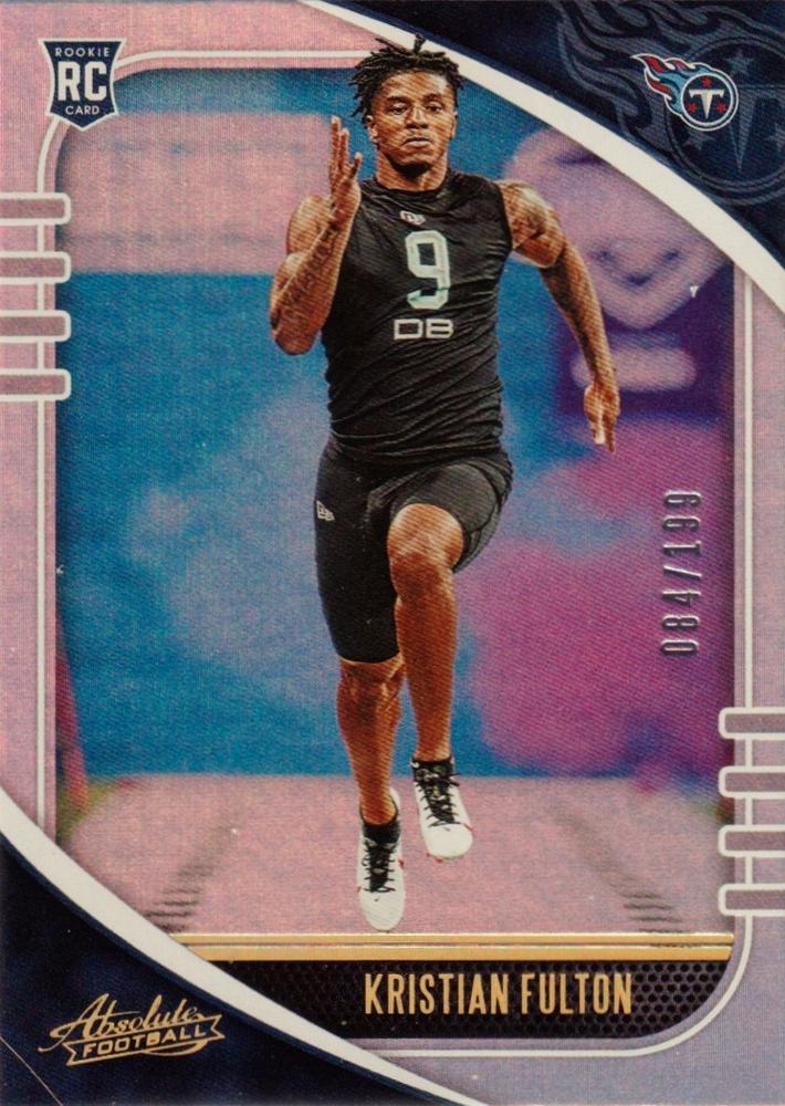 #174 Kristian Fulton - Tennessee Titans - 2020 Panini Absolute - Green Football