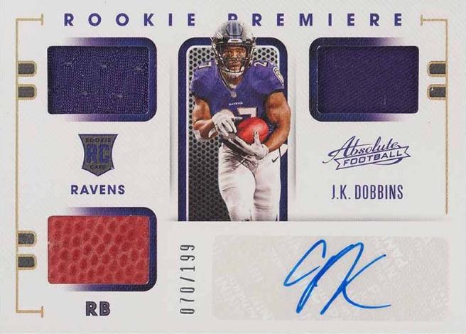 #211 J.K. Dobbins - Baltimore Ravens - 2020 Panini Absolute Football