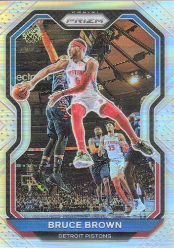 #239 Bruce Brown - Detroit Pistons - 2020-21 Panini Prizm - Silver Prizms Basketball