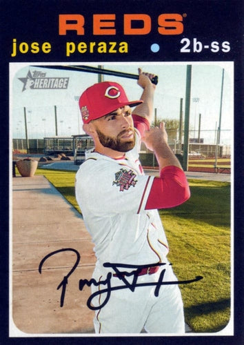 #239 Jose Peraza - Cincinnati Reds - 2020 Topps Heritage Baseball