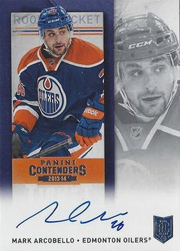 #239b Mark Arcobello - Edmonton Oilers - 2013-14 Panini Contenders Hockey