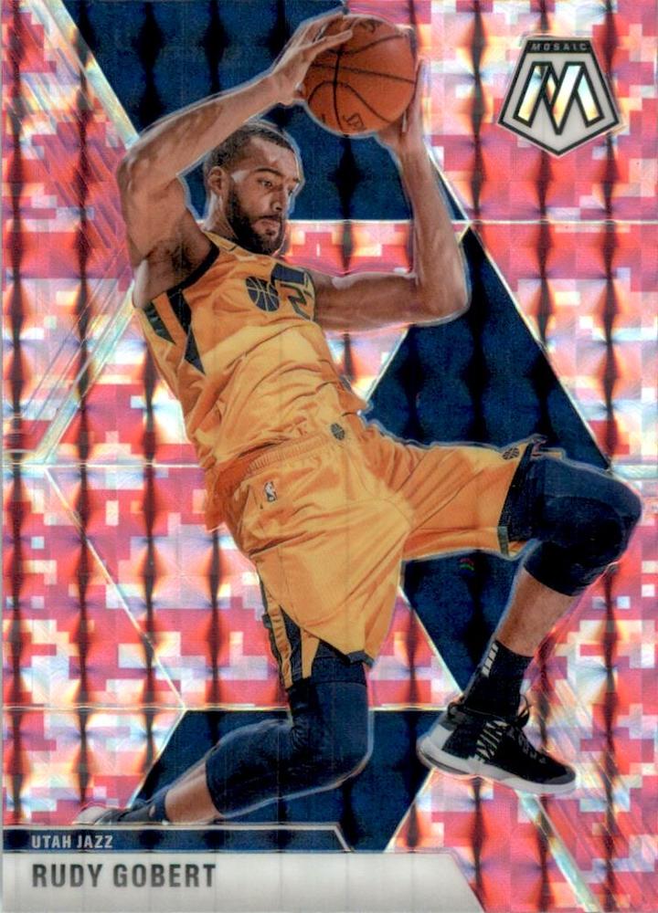 #23 Rudy Gobert - Utah Jazz - 2019-20 Panini Mosaic - Camo Pink Basketball