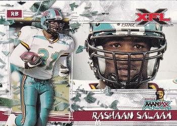 #23 Rashaan Salaam - Memphis Maniax - 2001 Topps XFL Football