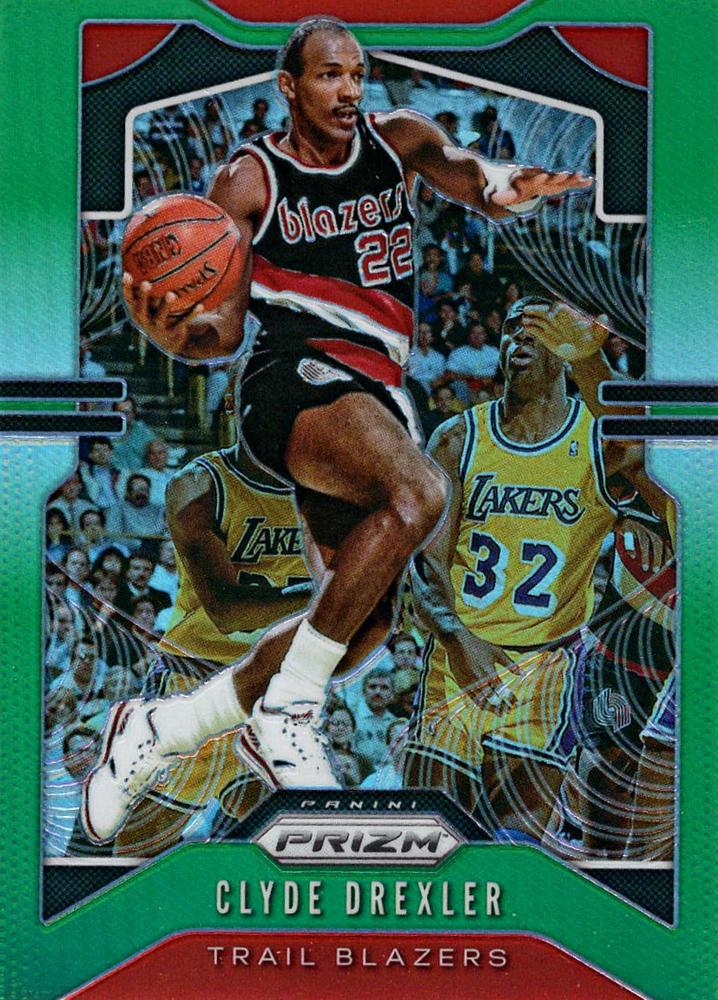 #23 Clyde Drexler - Portland Trail Blazers - 2019-20 Panini Prizm - Prizms Green Basketball