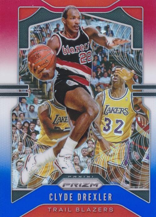 #23 Clyde Drexler - Portland Trail Blazers - 2019-20 Panini Prizm - Prizms Red White and Blue Basketball