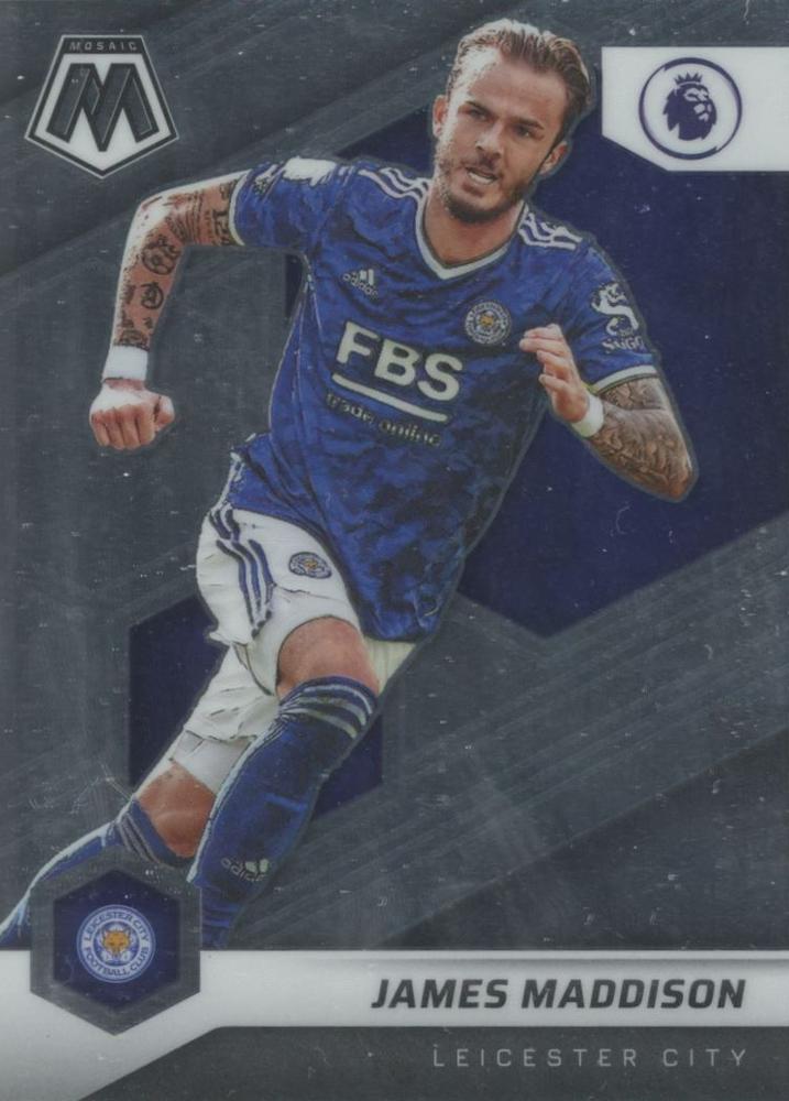 #23 James Maddison - Leicester City - 2021-22 Panini Mosaic Premier League Soccer