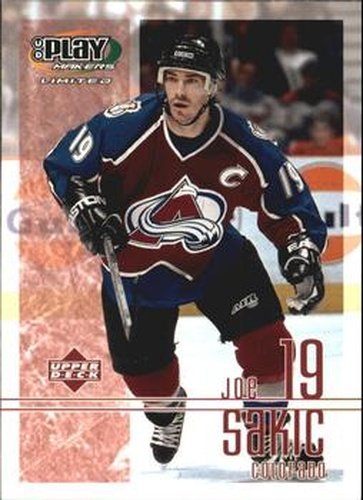 #23 Joe Sakic - Colorado Avalanche - 2001-02 Upper Deck Playmakers Hockey