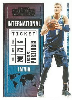 #23 Kristaps Porzingis - Dallas Mavericks - 2020-21 Panini Contenders - International Ticket Basketball