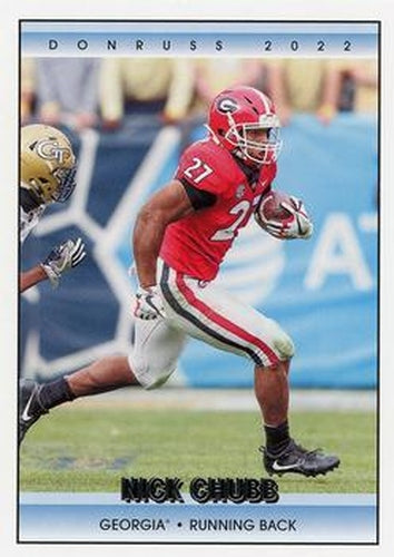 #23 Nick Chubb - Georgia Bulldogs - 2022 Panini Chronicles Draft Picks - Donruss Retro Football