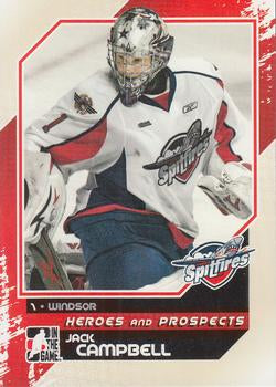 #23 Jack Campbell - Windsor Spitfires - 2010-11 In The Game Heroes and Prospects Hockey