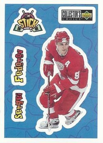 #S23 Sergei Fedorov - Detroit Red Wings - 1996-97 Collector's Choice - Stick-Ums Hockey