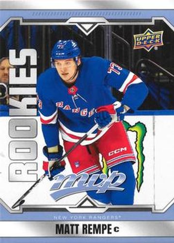 #240 Matt Rempe - New York Rangers - 2024-25 Upper Deck MVP Hockey