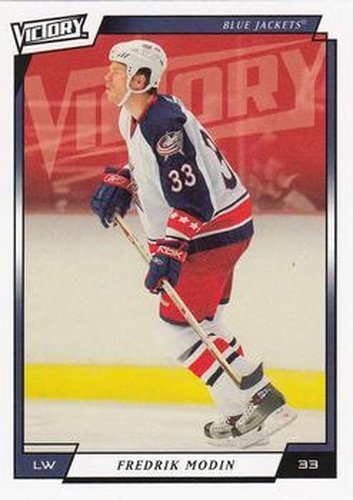#240 Fredrik Modin - Columbus Blue Jackets - 2006-07 Upper Deck Victory Update Hockey