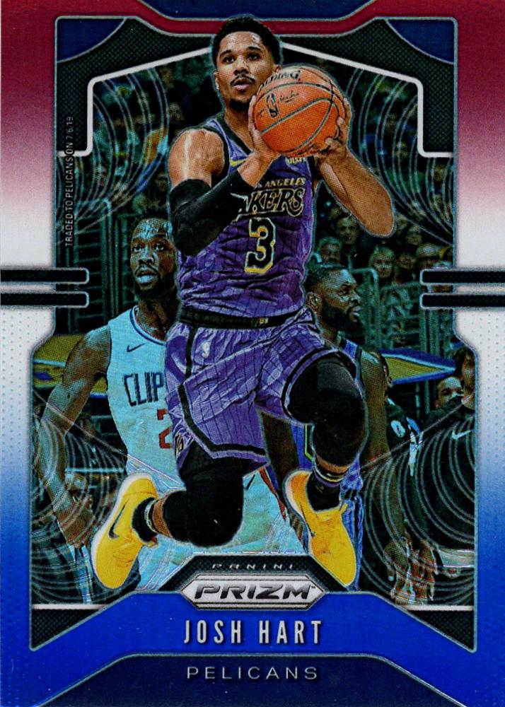 #240 Josh Hart - New Orleans Pelicans - 2019-20 Panini Prizm - Prizms Red White and Blue Basketball