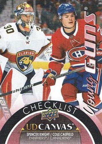 #C240 Spencer Knight / Cole Caufield - Florida Panthers / Montreal Canadiens - 2021-22 Upper Deck - UD Canvas Hockey
