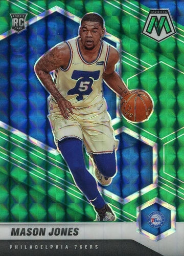 #241 Mason Jones - Philadelphia 76ers - 2020-21 Panini Mosaic - Mosaic Green Basketball